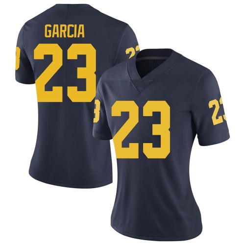 Gaige Garcia Michigan Wolverines Women's NCAA #23 Navy Limited Brand Jordan College Stitched Football Jersey NSR7754WT